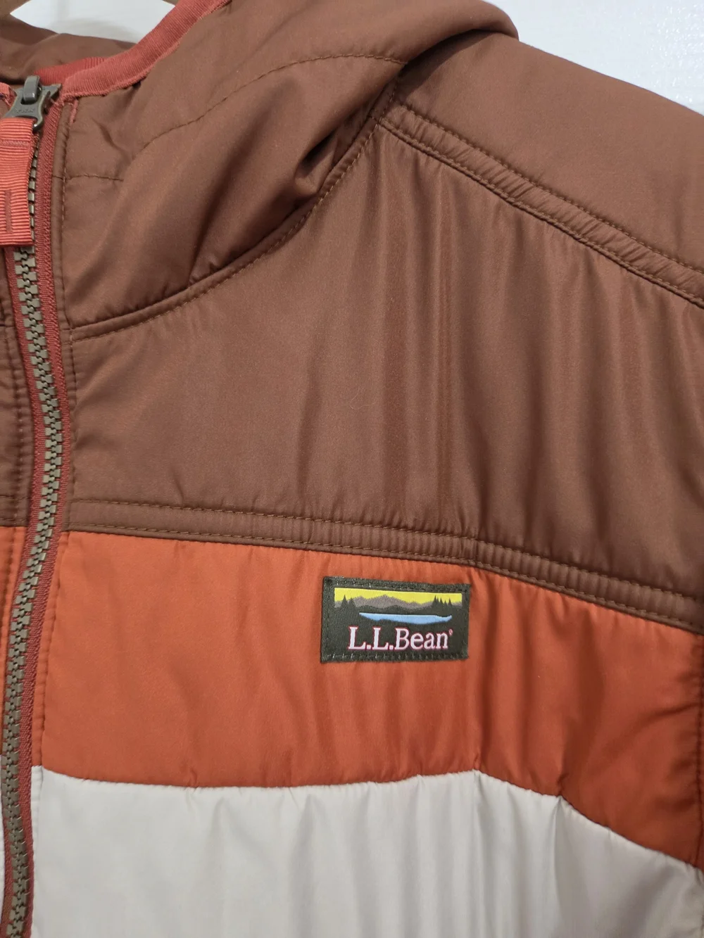 AL.L. Bean Mountain Classic  Brown Hooded Puffer Jacket